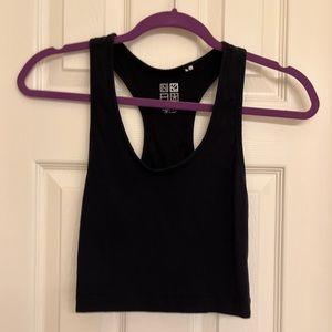 Black crop tank